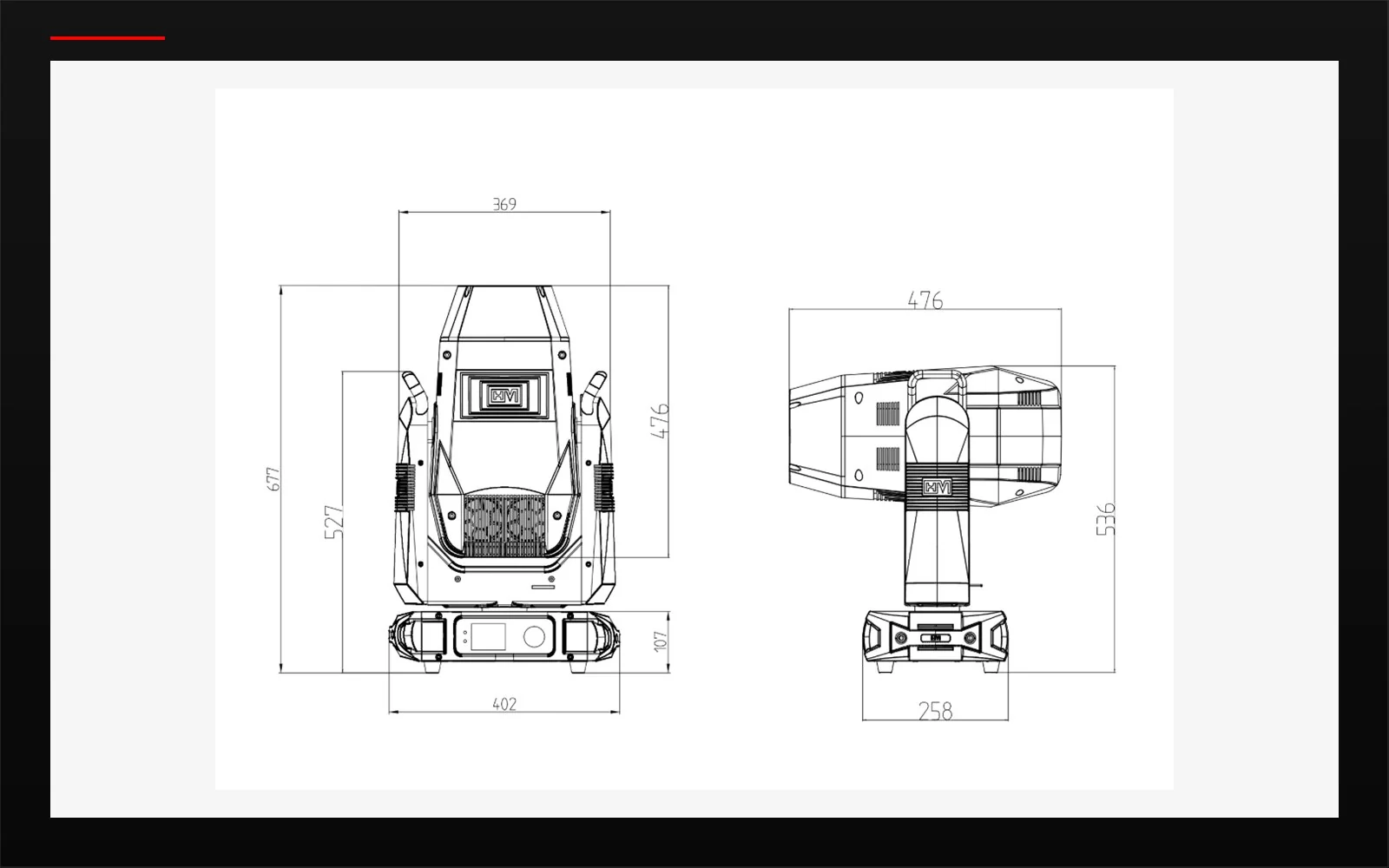 North Star-H8 fixture dimension drawing