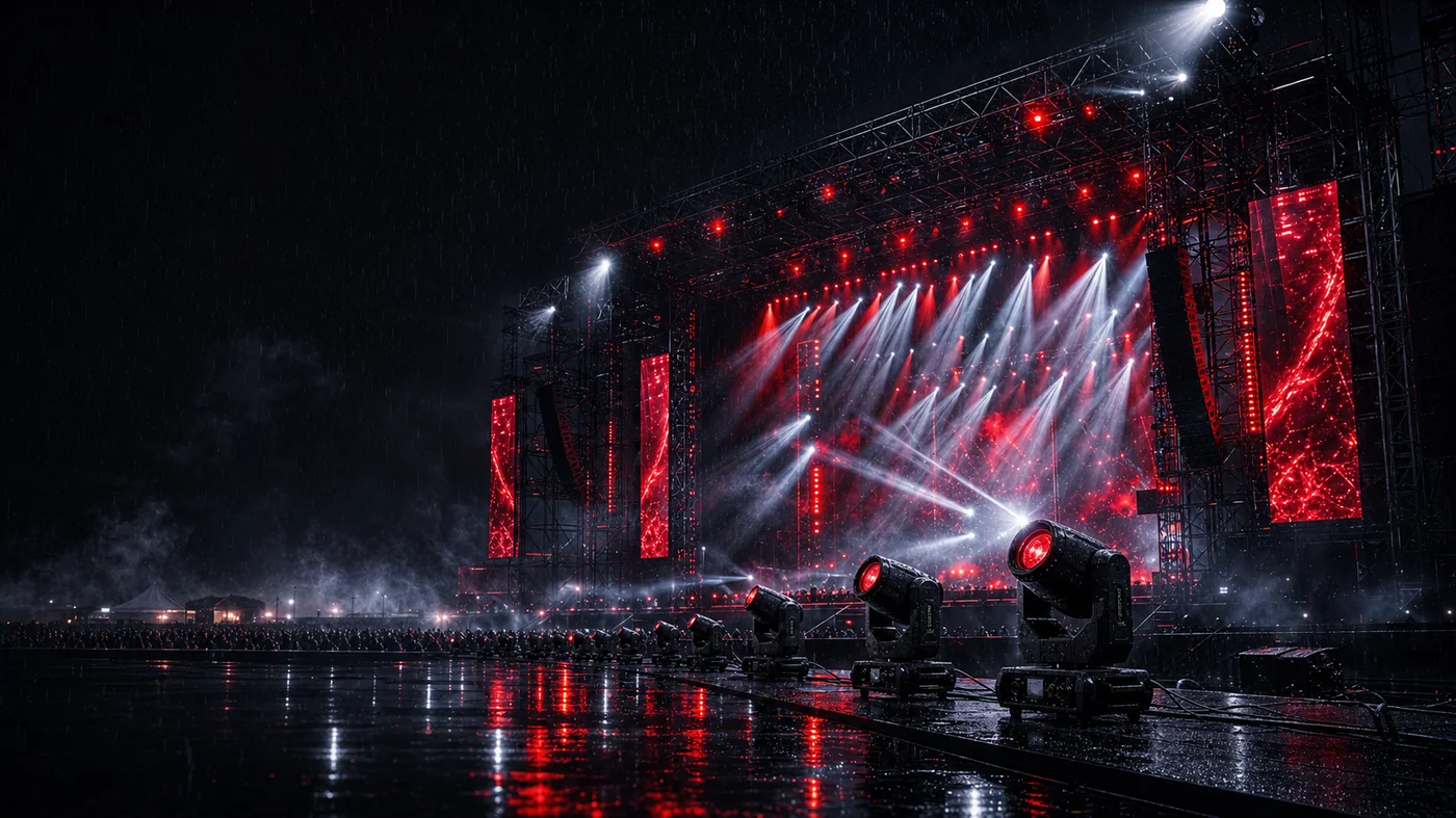 Outdoor waterproof stage lighting project