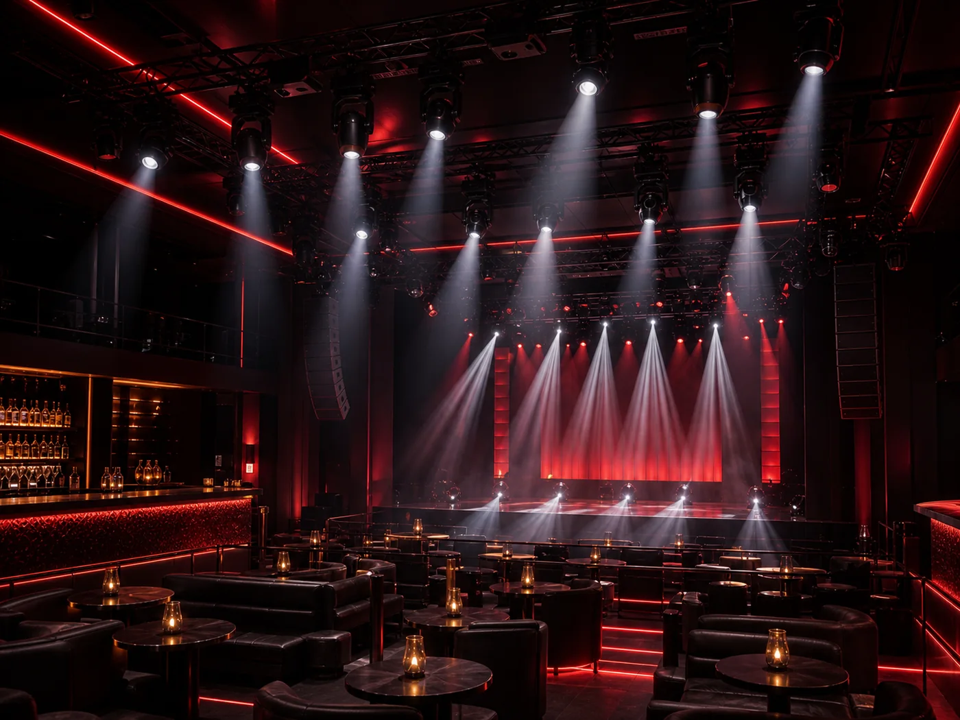 Fixed venue lighting control scene setup