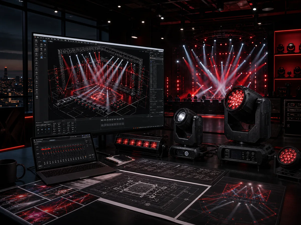 Custom venue lighting design workflow