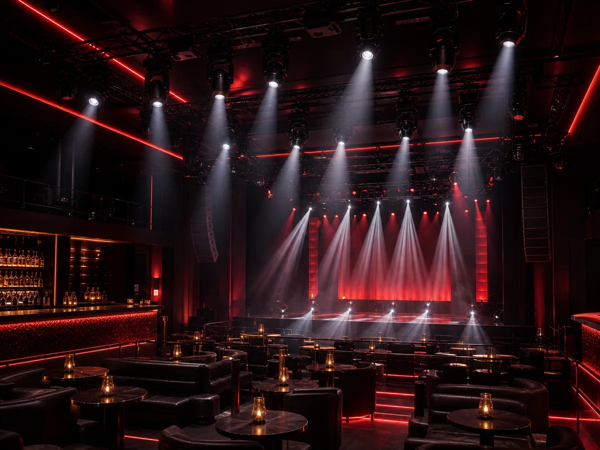 Fixed venue stage lighting installation