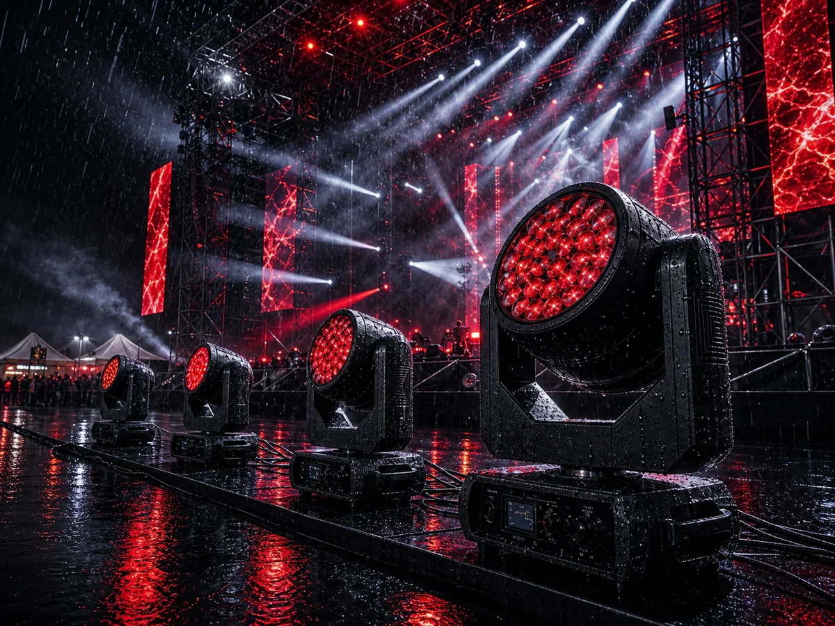 Outdoor weatherproof stage lighting project