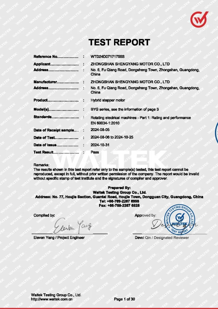 CE LVD test report cover